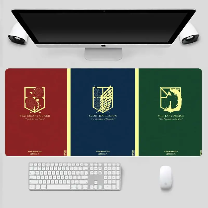 

Attack on Titan Rubber Mouse Desktop Mousepad Desk Table Protect Game Office Work Mouse Mat pad X XL Non-slip Laptop Cushion