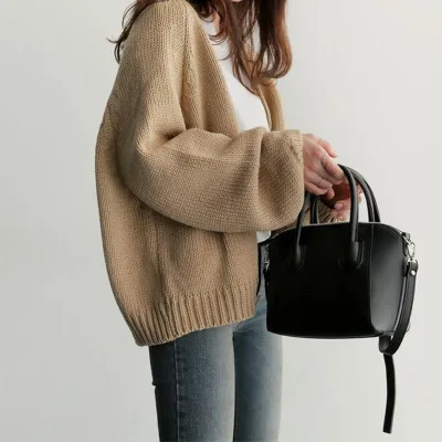 Casual Solid Autumn Winter Sweaters Female Oversize Women Cardigans Sweet Elegant Knitted Tops Outwear Clothes 2020 |