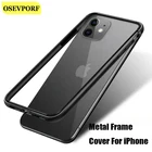 Алюминиевый металлический бампер с рамкой для iPhone 12 11 Pro Max, защитный чехол для iPhone XS Max XR 8 7 6 6S Plus, чехол