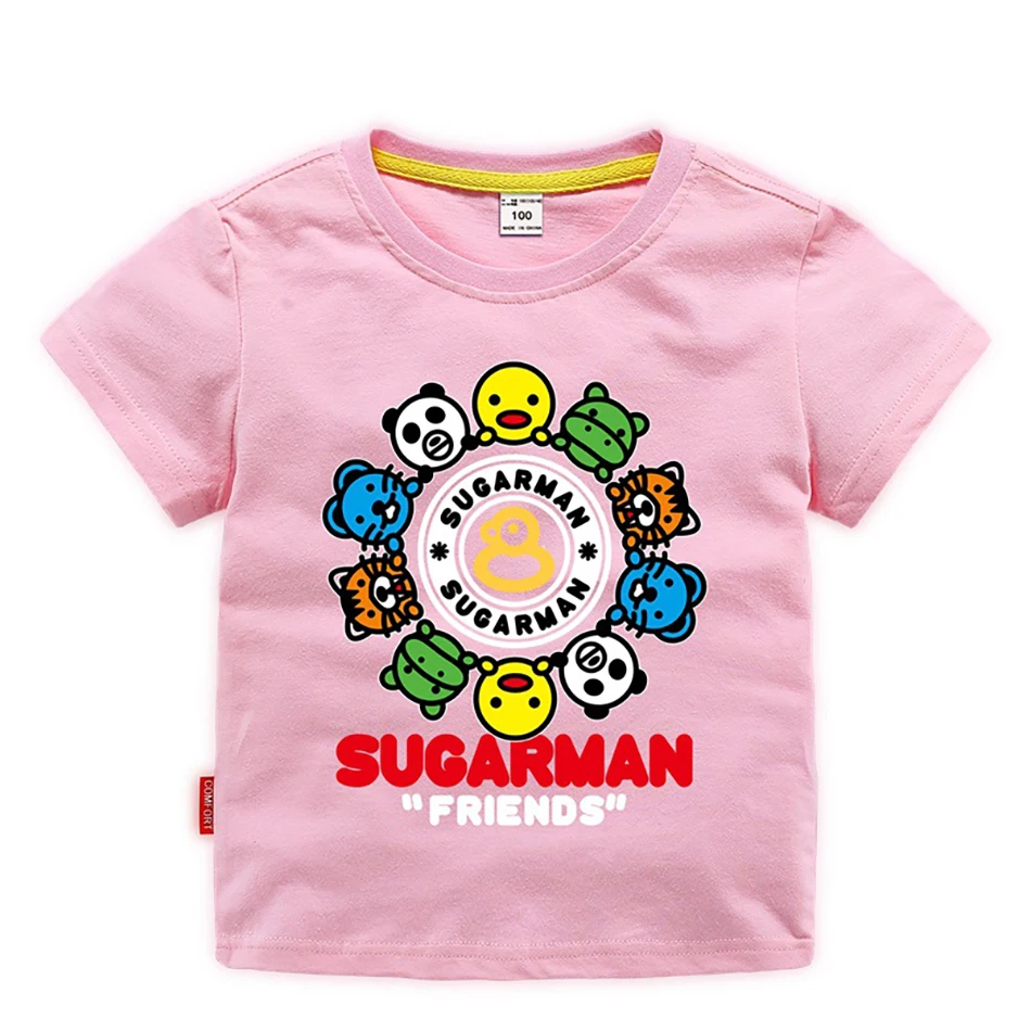 

Baby Clothing Children Tshirts Cute Animal Print Kids Baby Boy Tops Short Sleeve T-Shirt Summer Tee