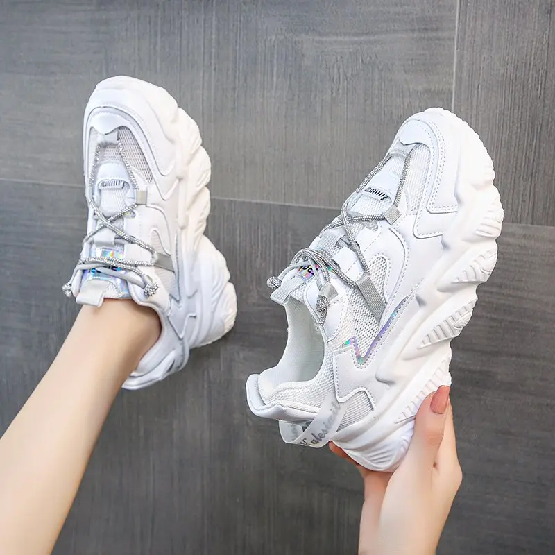 

Sneakers Woman Platform Shoes Fashion Brand Mesh Sport Zapatillas Mujer Ladies Trainers Vulcanized Shoes Women Chunky Sneakers