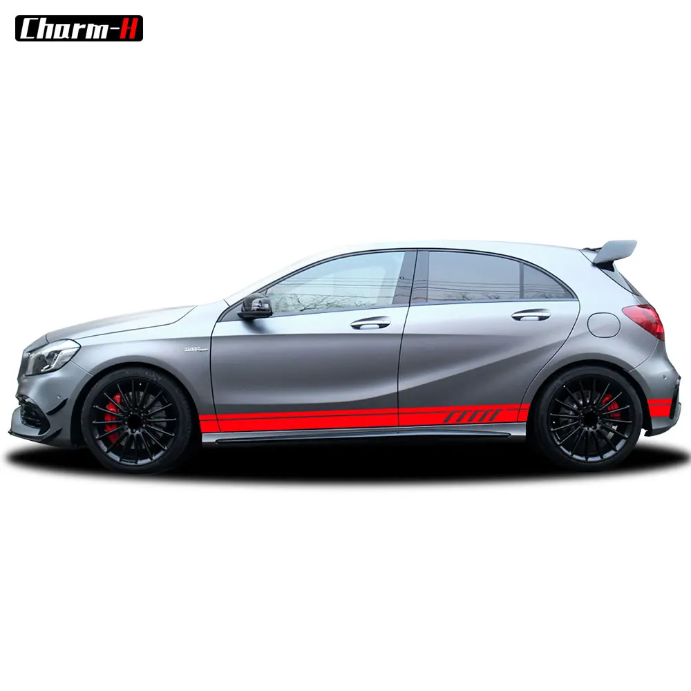 2 шт. для Mercedes Benz W176 A Class A45 AMG A180 A200 A250 Edition 1 Боковая гоночная полоска наклейки