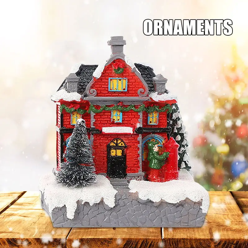 

Новый рождественский светящийся домашний орнамент, окрашенные искусственные изделия из смолы для дома, гостиной, спальни