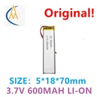 3,7 в полимерная литиевая батарея 501870-600 мАч Беспроводная стандартная батарея с дистанционным управлением зарядка динамика