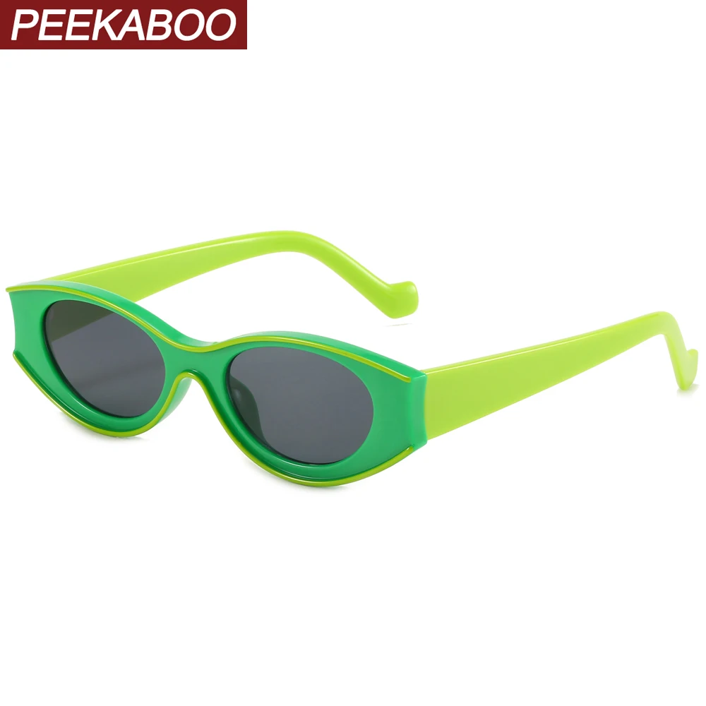 Peekaboo маленькие овальные солнцезащитные очки винтажные женские забавные подарки