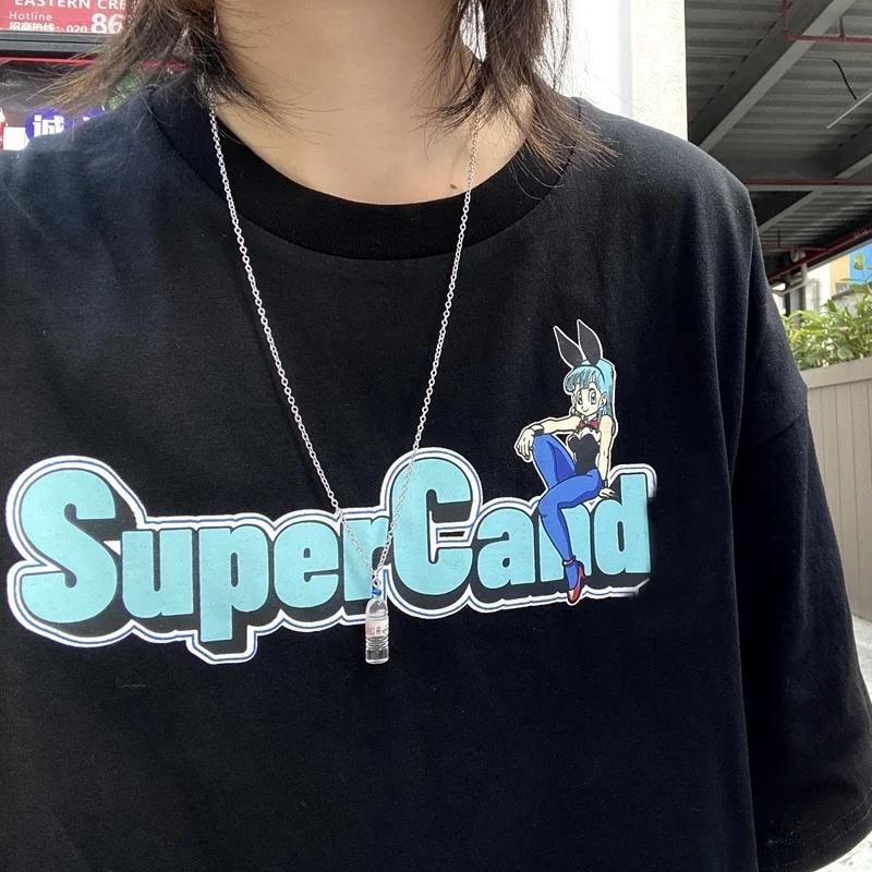 

kuakuayu HJN Super Cand Short Sleeve Women's T Shirt Summer Korean Version of Harajuku Tees BF Style