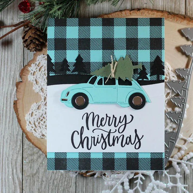 Прозрачные штампы с рождественскими пожеланиями решетчатая прямоугольная рамка