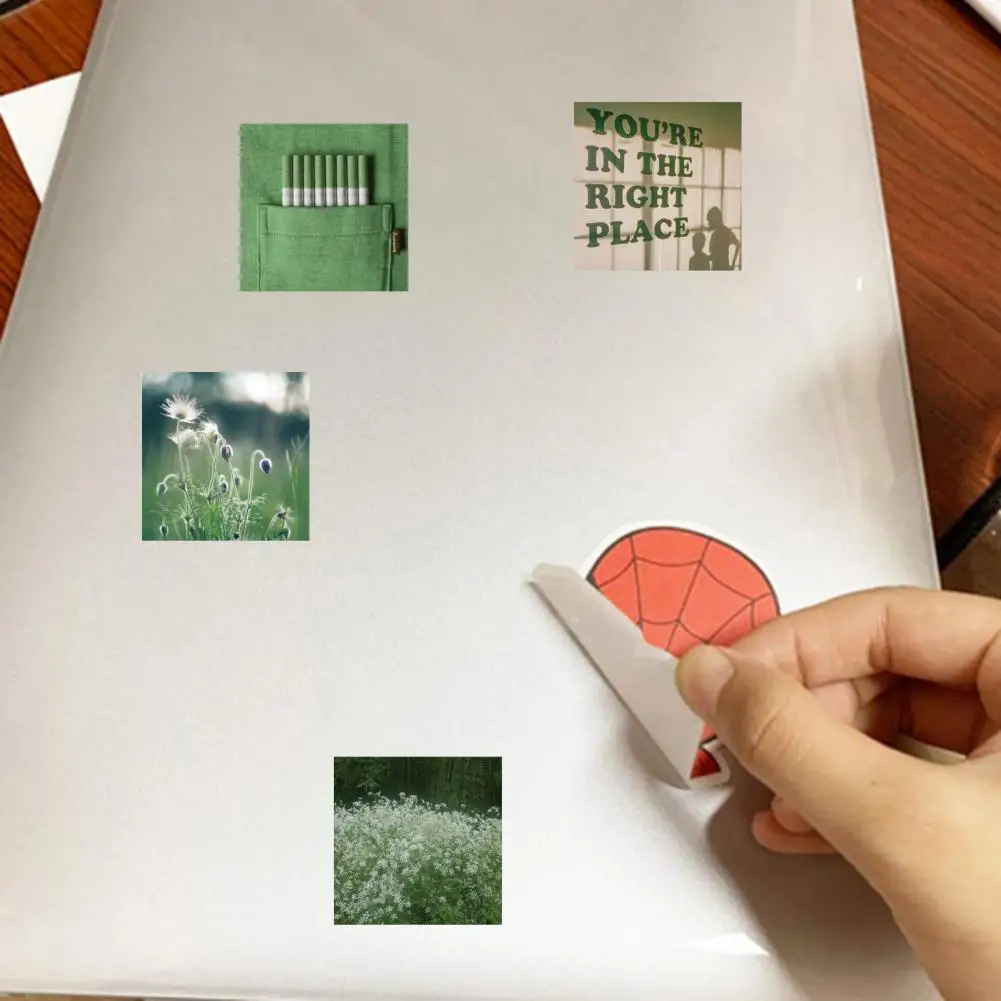 

Easy Remove Doodle Decal Multi-use High Stickiness Decorative Green Doodle Sticker Suitcase Sticker Doodle Sticker 56Pcs