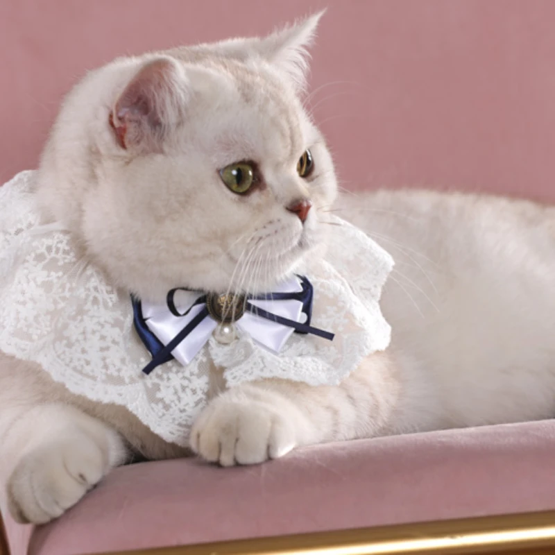 Ручной работы кукольный синий Кошачий шарф вытирания слюней младенцев Полотенца