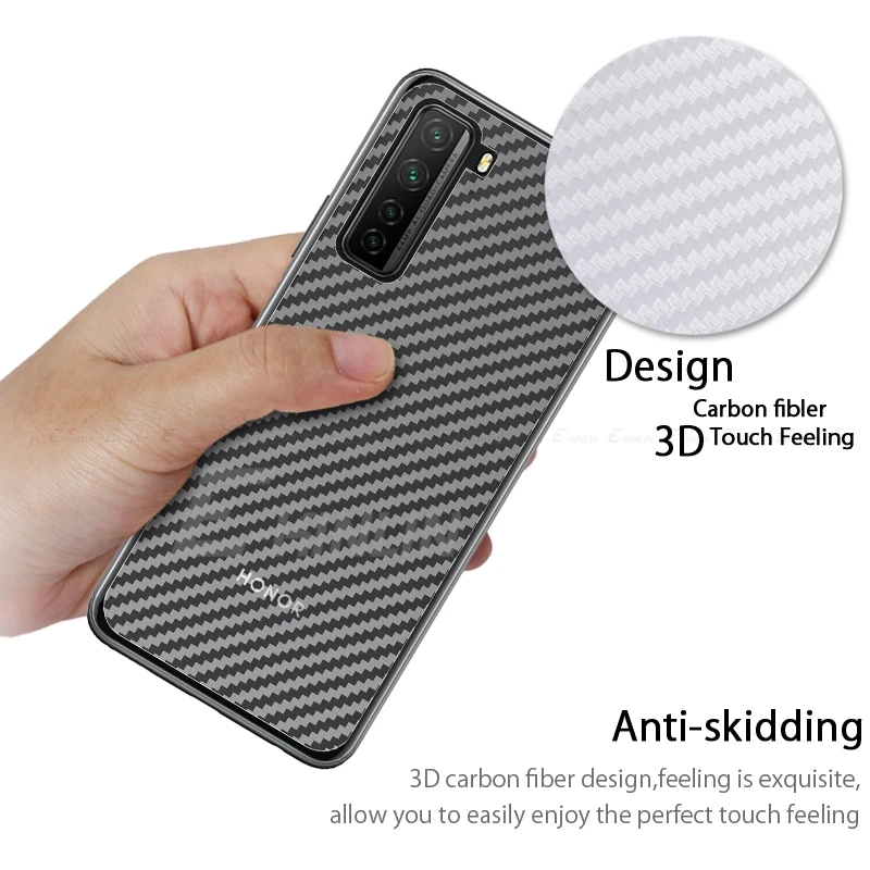 5 шт. 3D задняя крышка из углеродного волокна пленка для HuaWei Honor 30i 30S 20S 20E 10i 30 20 Lite Pro