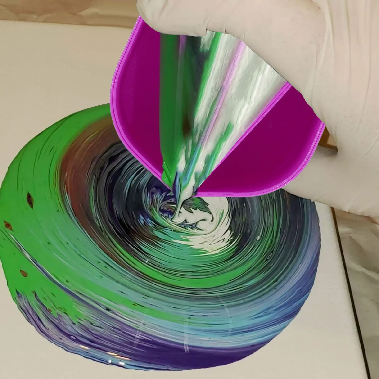 8 унций акриловая Pour чашки 4 Каналы Краски заливки Разделение чашка Art поставки