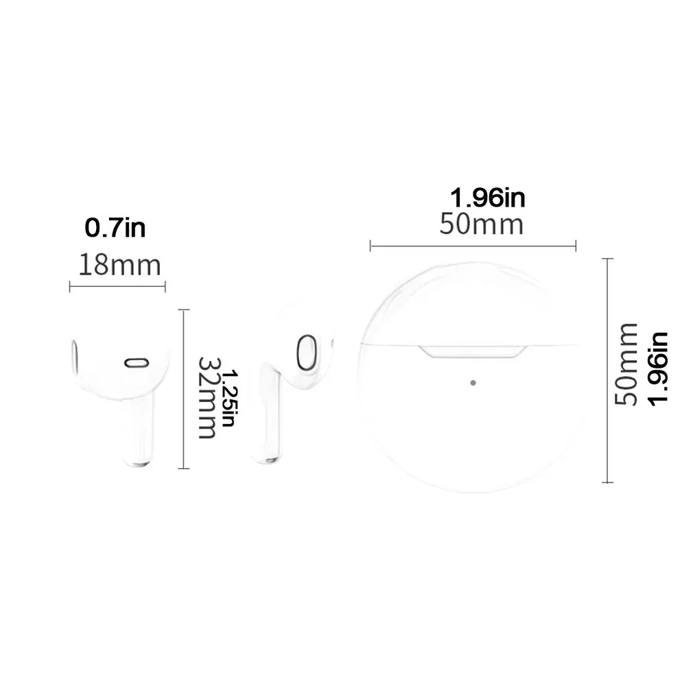 

Pro6 Fourth Generation Touch Wireless Headsets 5.0 Earphones Handsfree Sports Charging Case Headsets For Phones