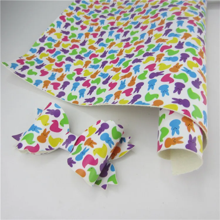 11 " x 11"(21 см X 29 см) напечатанные синтетические кожаные простыни искусственная кожа ткань мороженое розовый Принцесса Радуга Флора Цветок плед KA502 - Цвет: 11