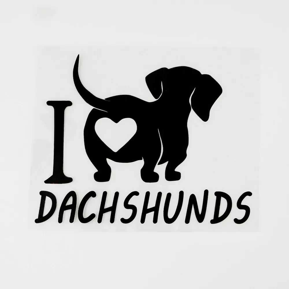 Забавные автомобильные наклейки Декор мотоциклетные забавные I Love Dachshunds