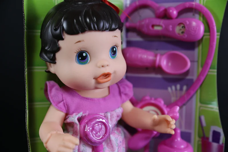 

[Funny] 35cm Newborn baby doll Can Drink Water Milk Change clothes Pee As doctor Check the condition Reborn Baby Dolls girl gift