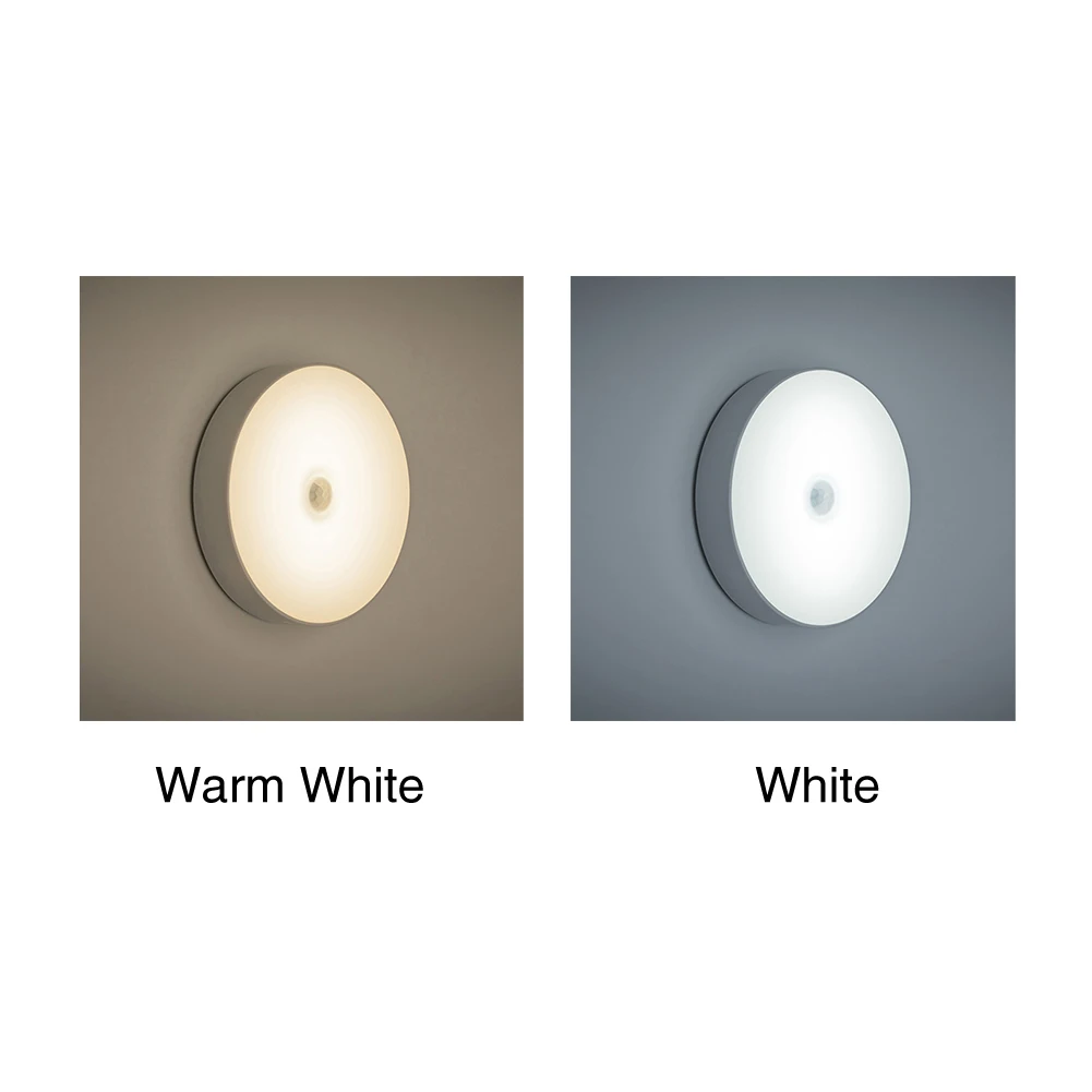 

Motion Sensor Corridor Lamp ABS USB Rechargeable Led Energy Saving Night Light Indoor Magnetic Base Automatic Portable Decor