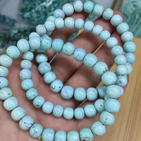 natural blue turquoise bracelet woman crystal rare green turquoise beads 7 2mm gemstone turquoise jewelry aaaaa