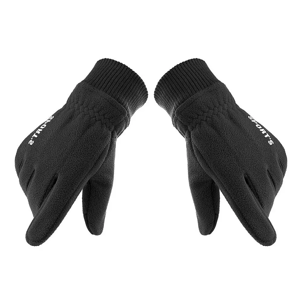 Зимние теплые флисовые перчатки для защиты от холода мужчин и женщин