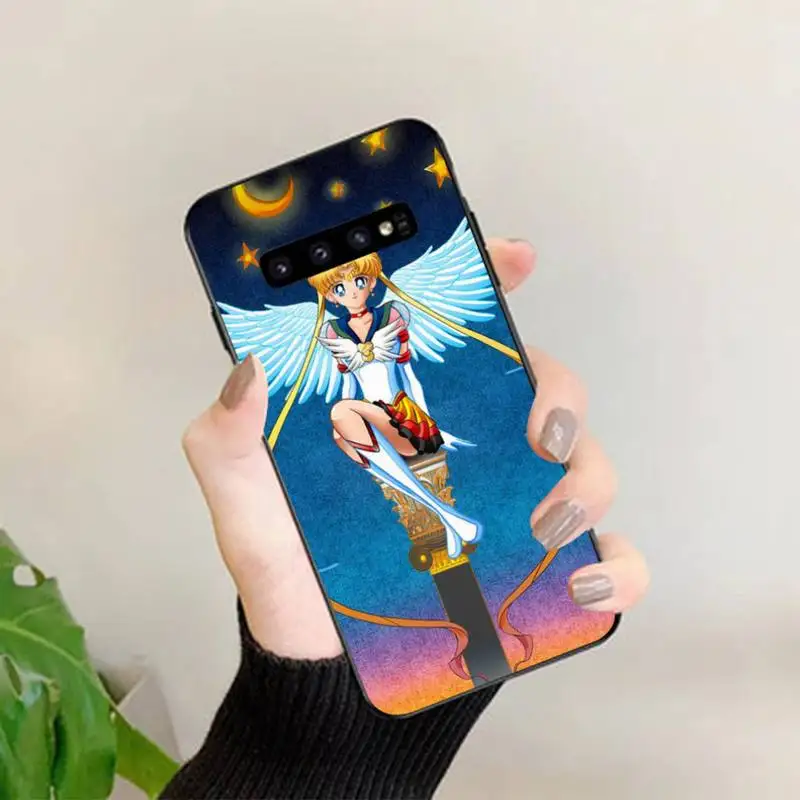 

TOPLBPCS Sailor Moon Phone Case for Samsung S 4 6 7 5 8 9 10 20 plus lite edge S10 5G