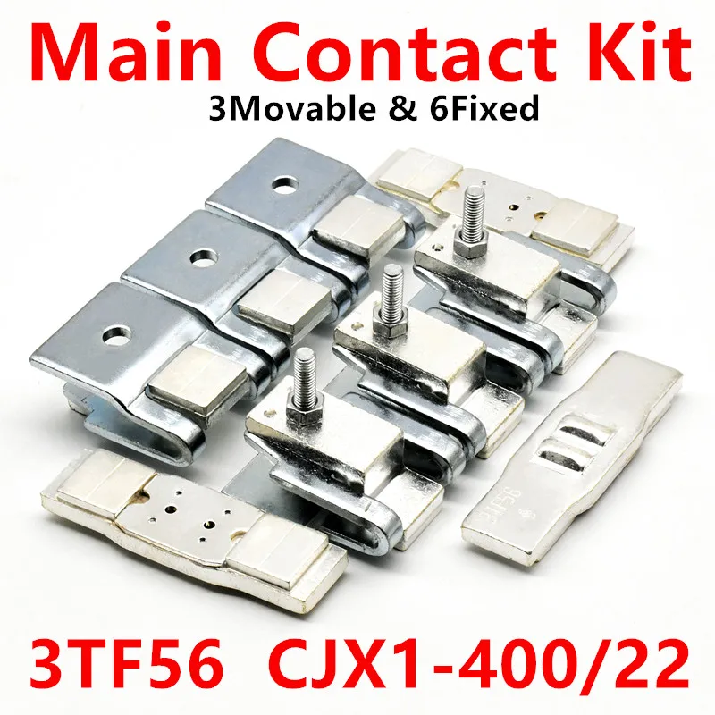 Contato Principal Kit para 3tf56 Contator Peças de Reposição Cjx1400 22 Fixa e Movendo Prata Contato Acessórios de Substituição 3ty75600x