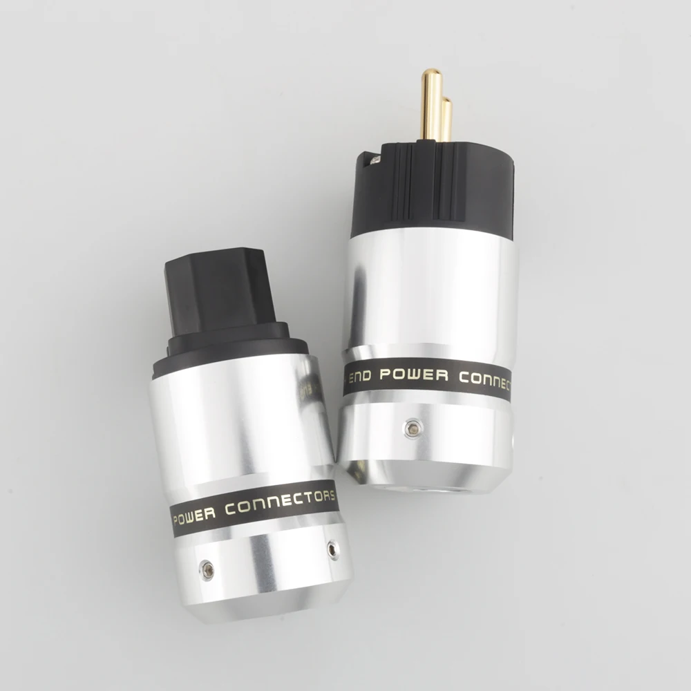 HI End аудио позолоченный штекер питания переменного тока Schuko IEC разъем hifi