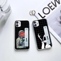 cover black white checkered phone case wrist strap for iphone 7 8 11 12 x xs xr mini pro max plus hand band transparent clear