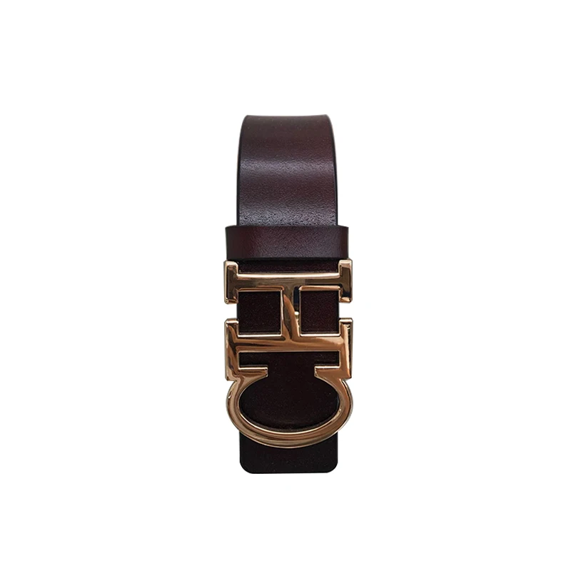 Classic split leather women belt gold alloy buckle jeans para mujer