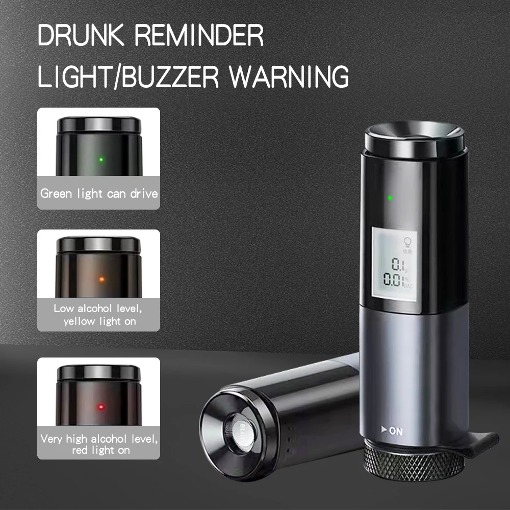 Купи Automatische Alcohol Tester Professionele Adem Tester Led Display Draagbare Usb Oplaadbare Blaastest Alcohol Test Gereedschap за 1,199 рублей в магазине AliExpress