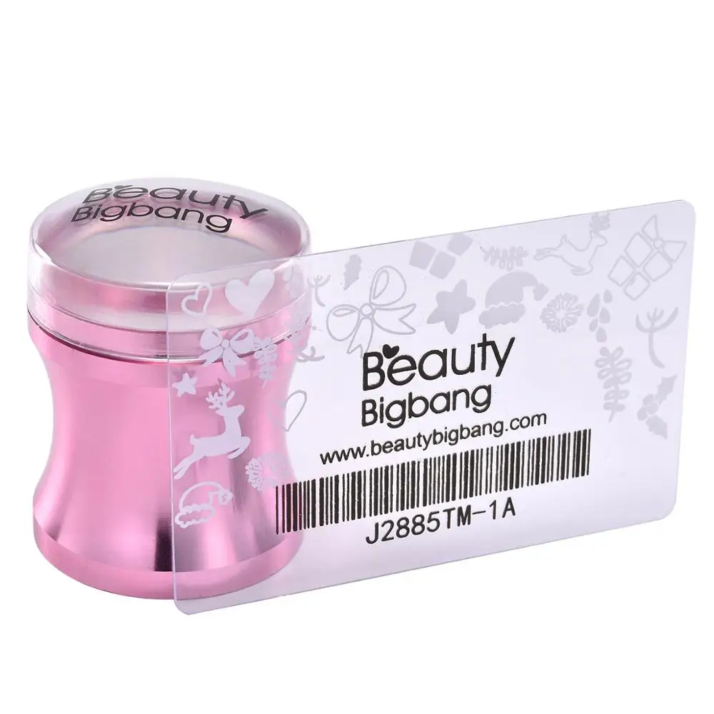 BeautyBigBang 1 набор металлический штамп для дизайна ногтей с пластиковым скребком прозрачные силиконовые трафареты для ногтей - Цвет: 2A
