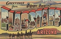 greetings from flagstaff arizona retro metal sign tin sign look vintage style metal sign 8x12 inch