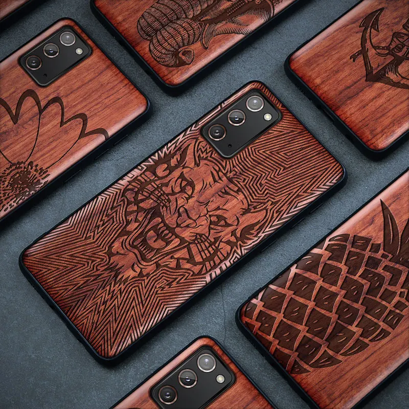 

For iPhone 11 12 13 Pro Mini SE 2020 7 8 Plus Xr Xs Max Wood Case Samsung Note 20 S10 S20 S21 Plus Ultra FE Wooden Shell