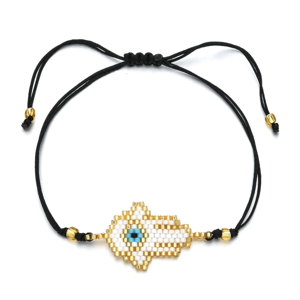 A20 Diy тканая веревка Miyuki браслет из бисера Boho Санта Клаус браслет с лосем простой ручной работы браслет дружбы для женщин Подарки - Окраска металла: A20