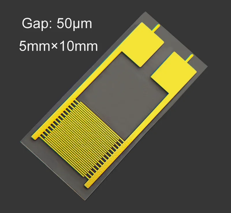 

50um Flexible InterDigital Electrode PET Capacitor Array Gas Humidity Medical Sensor Chip IDE