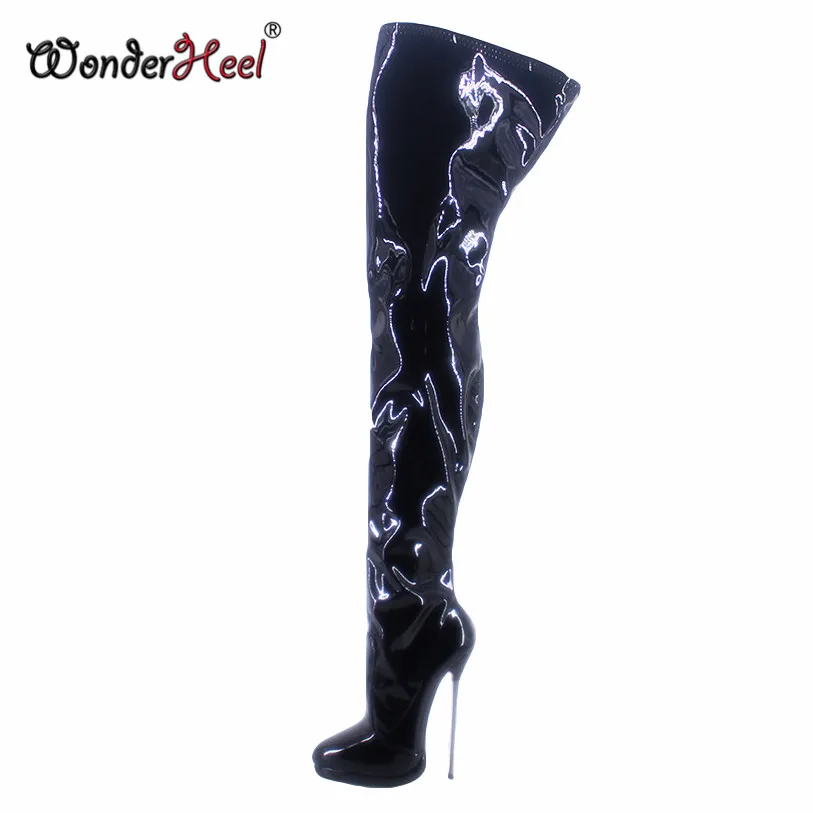 Wonderheel Новинка 16 см ультратонкий металлический каблук на платформе очень высокий