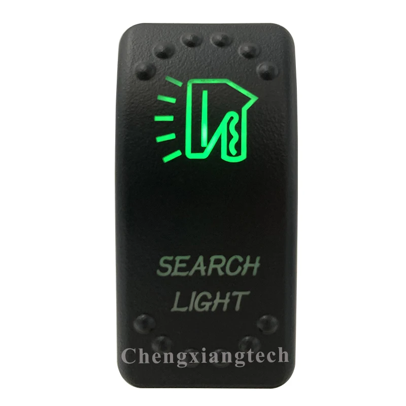 

12V/24V 3 Pins SPST ON/OFF Green Blue Led Rocker Switch SEARCH LIGHT Waterproof IP68 for Car Boat Panel Carling ARB Narva 4x4