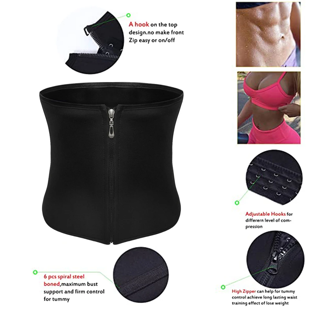 Тренажер для талии женщин молния крючок Корректирующее устройство живота