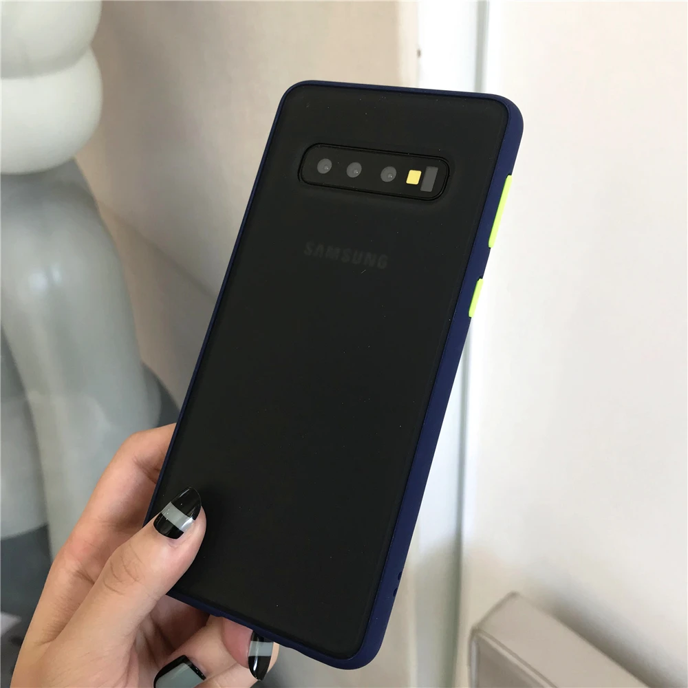 Antishock бампер Гибридный чехол из поликарбоната и силикона для samsung Galaxy S10 плюс S9 S8