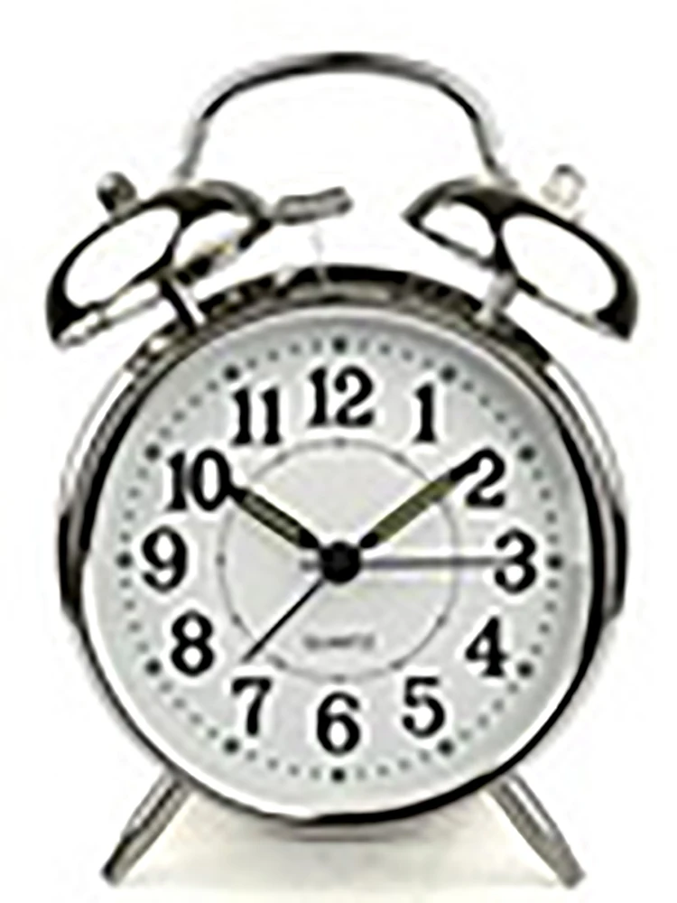 Металлический будильник восход солнца 4-дюймовый бесшумный кварцевый дорожный