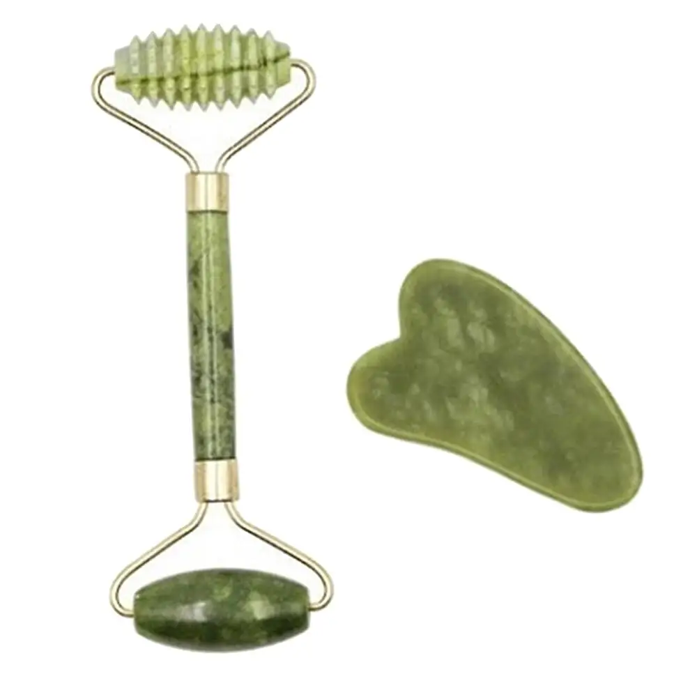 

Jade Roller Massager for Face Roller Gua Sha Jade Stone Face Massager Thin Face Lift Anti Wrinkle Facial Beauty Skin Care Tools