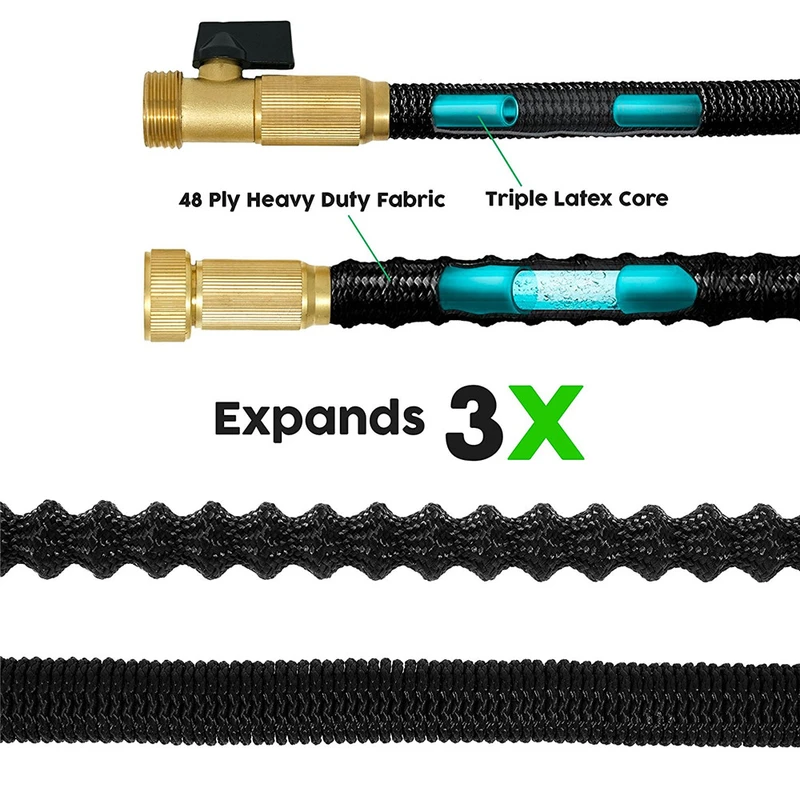 Садовые шланги высокого давления 25-100 футов расширяемый гибкий спрей для тяжелых
