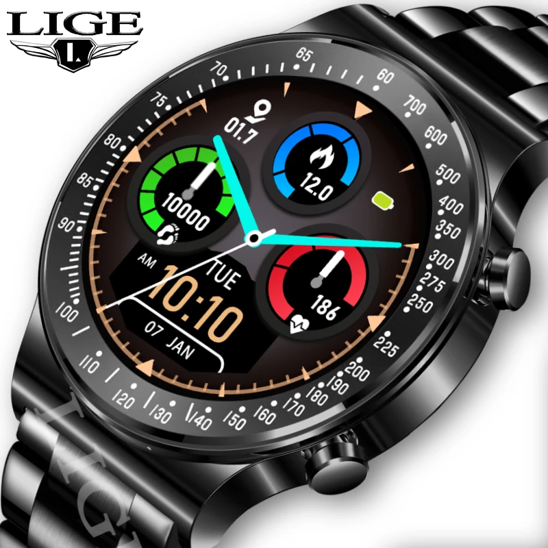 

Смарт-часы LIGE мужские/женские с поддержкой Bluetooth и поддержкой 1G