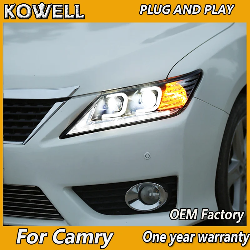 

KOWELL Car Styling Head Lamp Case For Toyota Camry V50 Headlights 2012 2013 2014 LED Headlight DRL H7 HID Xenon Low Beam bi-xeno