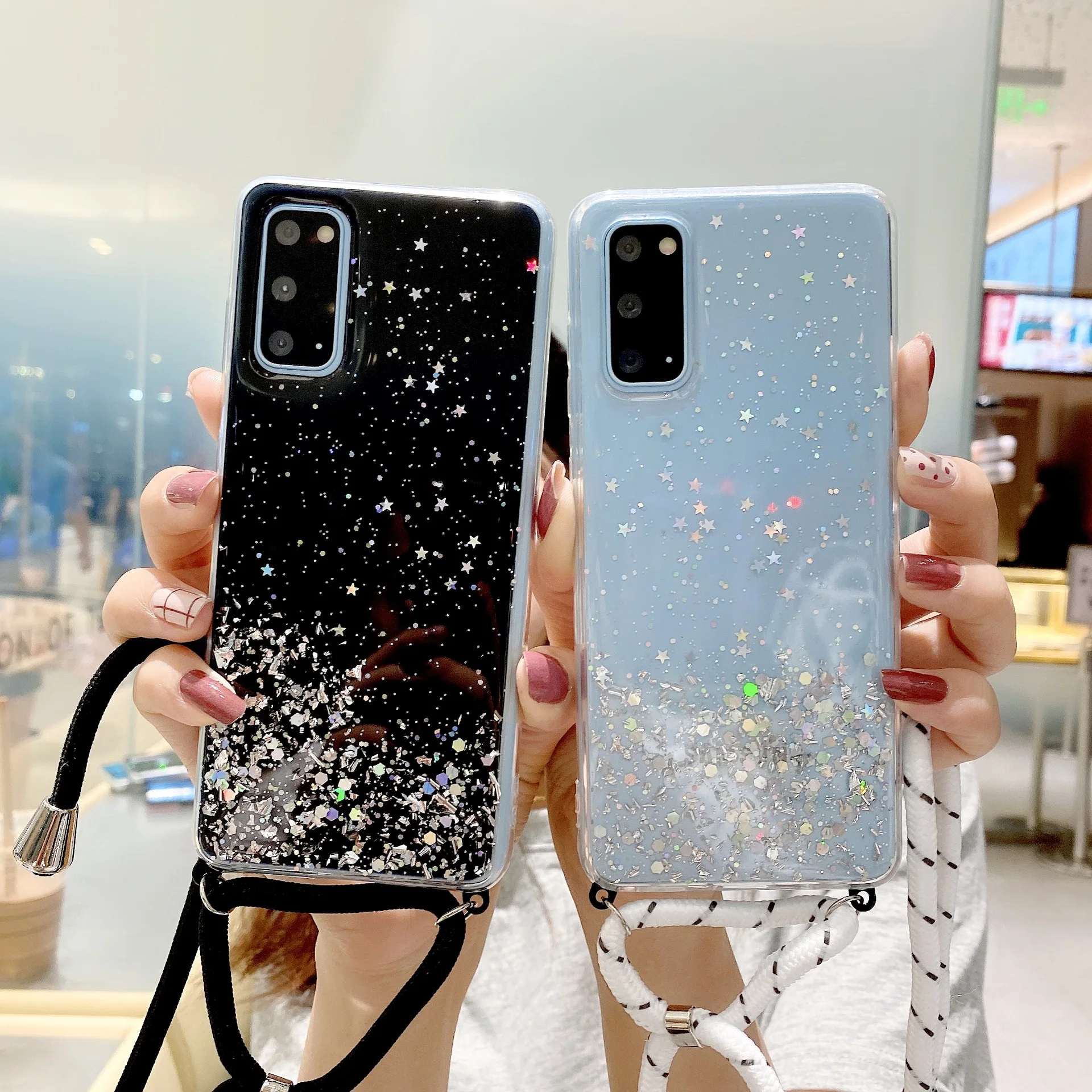 Для OPPO Find X3 Neo Lite Pro X2 Reno 6 5 5F 5Z 4 4Z Realme 8 7 7i A94 A95 A93 A92 A72 чехол Bling Stars мягкий прозрачный с