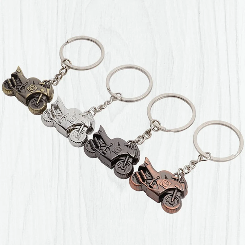 Крутой 3D мотоцикл фигурный брелок Высокое качество металлический ключ для