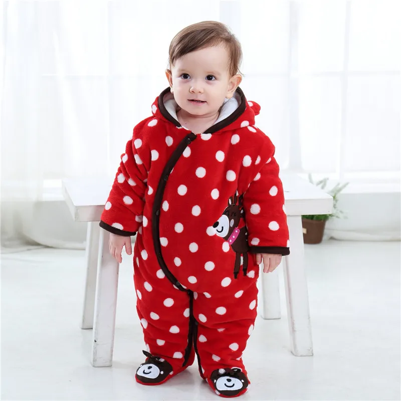 

Newborn baby rompers Winter costume baby boys clothes Coral Fleece warm baby girls clothing Animal Overall baby infant jumpsuit