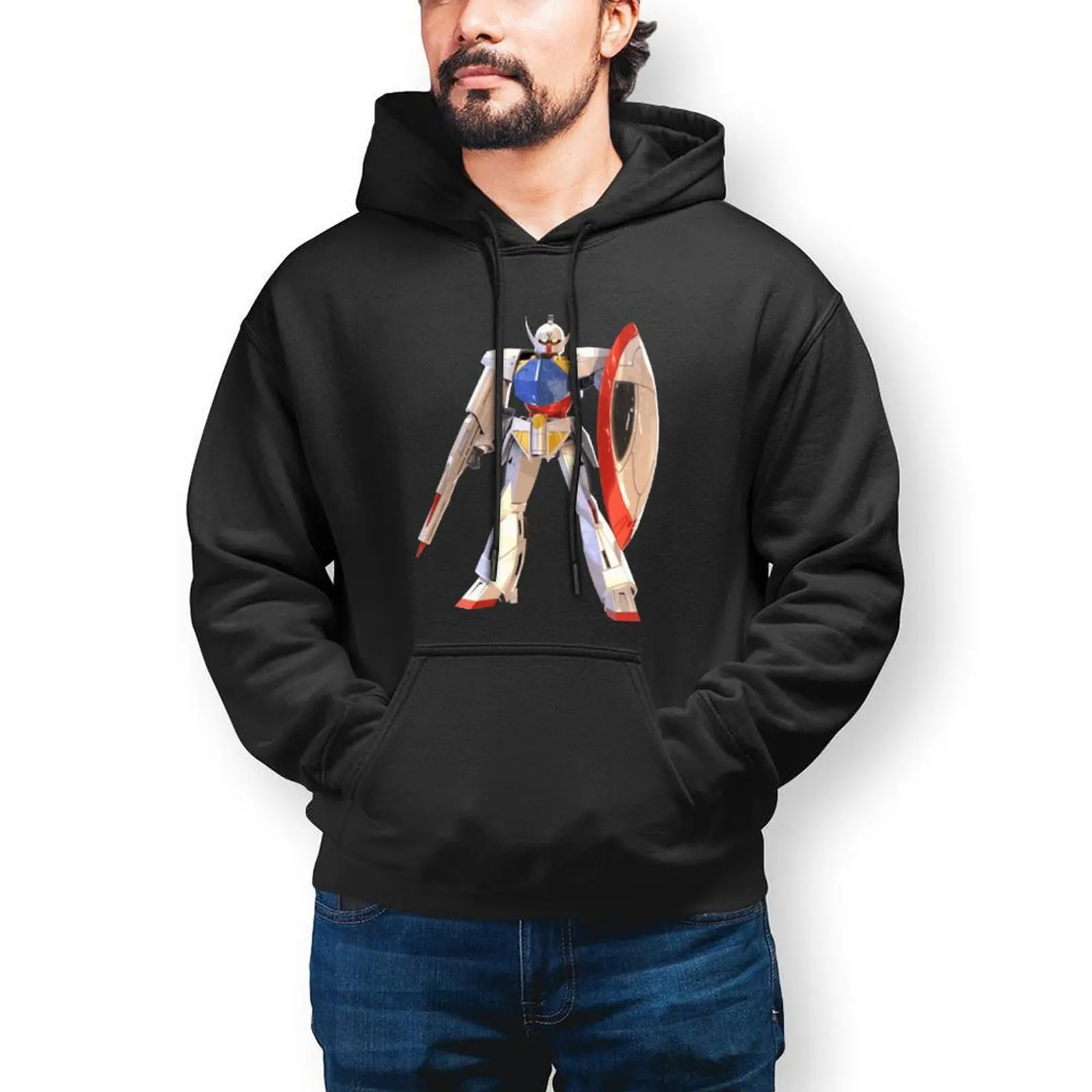 

Bandai Gundam Turn A Gundam MSGE 2 Hoodie Anime Warm Big Cotton Hoodies Men Outdoor Pullover Hoodie