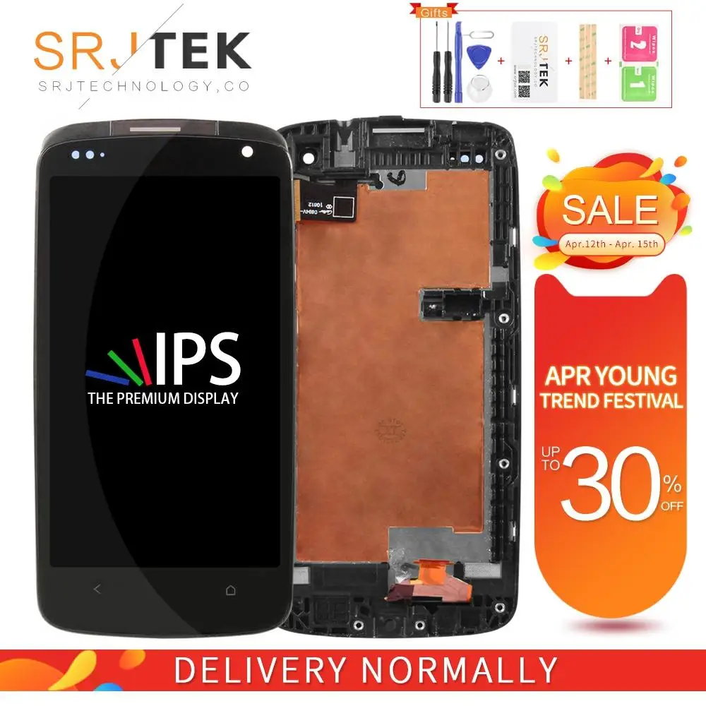 Srjtek экран для HTC Desire 500 ЖК дигитайзер сенсорный стеклянная панель дисплей сборка