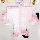 Колготки хлопковые для девочек от 0 до 3 лет, теплые, кружевные, чулки для принцесс