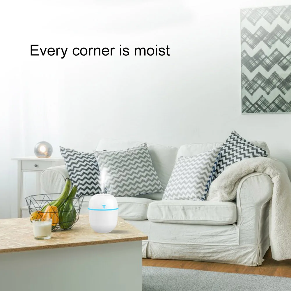 

Ultrasonic Air Humidifier Household Moisturizing Spray Student Dormitory Car Humidification Aromatherap with LED Night Light