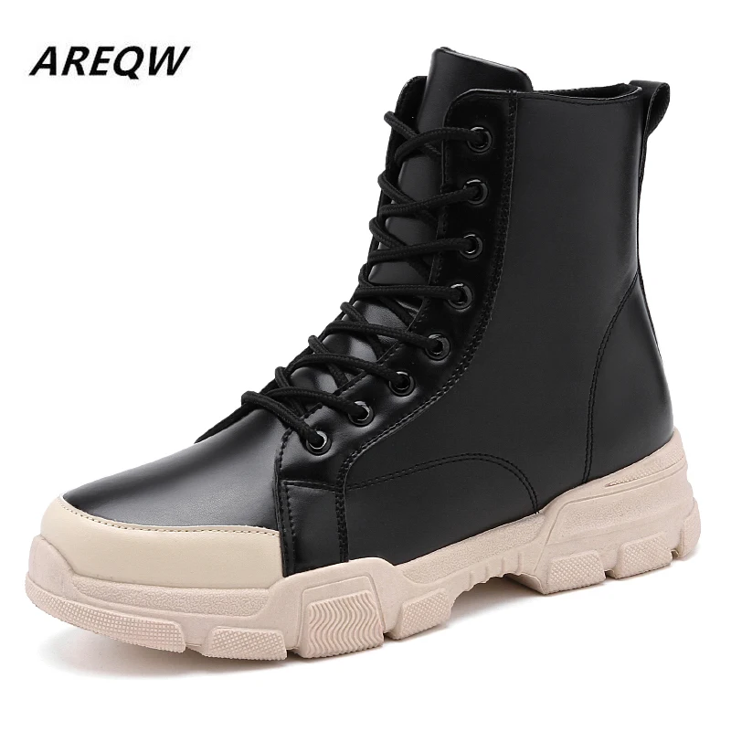 Кожаные ботинки Doc мужская кожаная обувь Martin женские ботильоны в байкерском